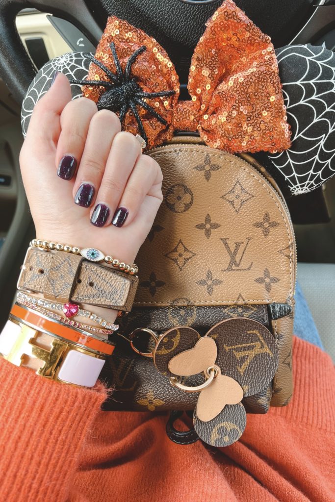 opi abstract after dark with halloween mouse ears
