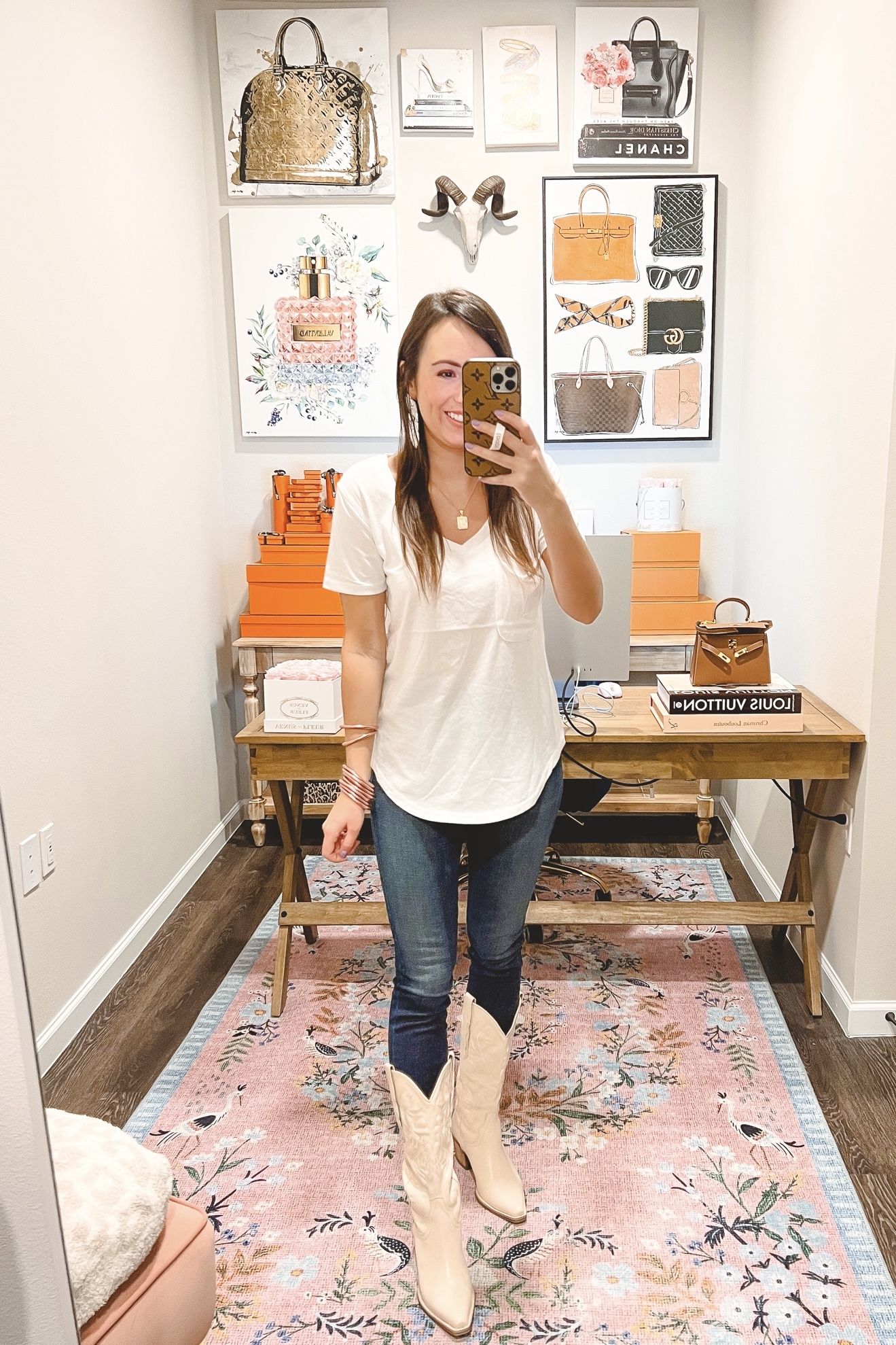 z supply white pocket tee with jeffrey campbell dagget boots