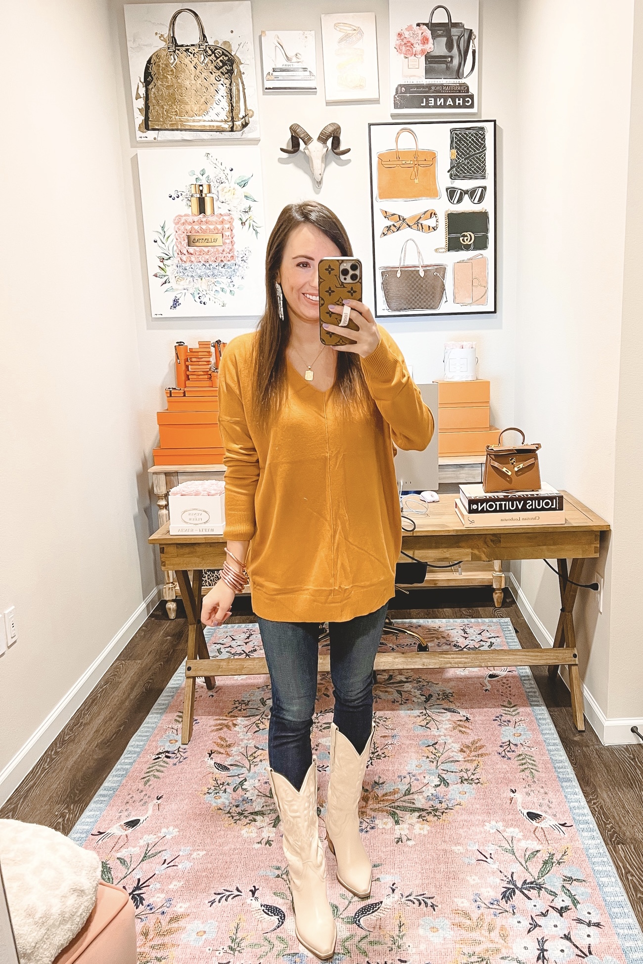 wind down goldenrod yellow sweater with jeffrey campbell dagget boots