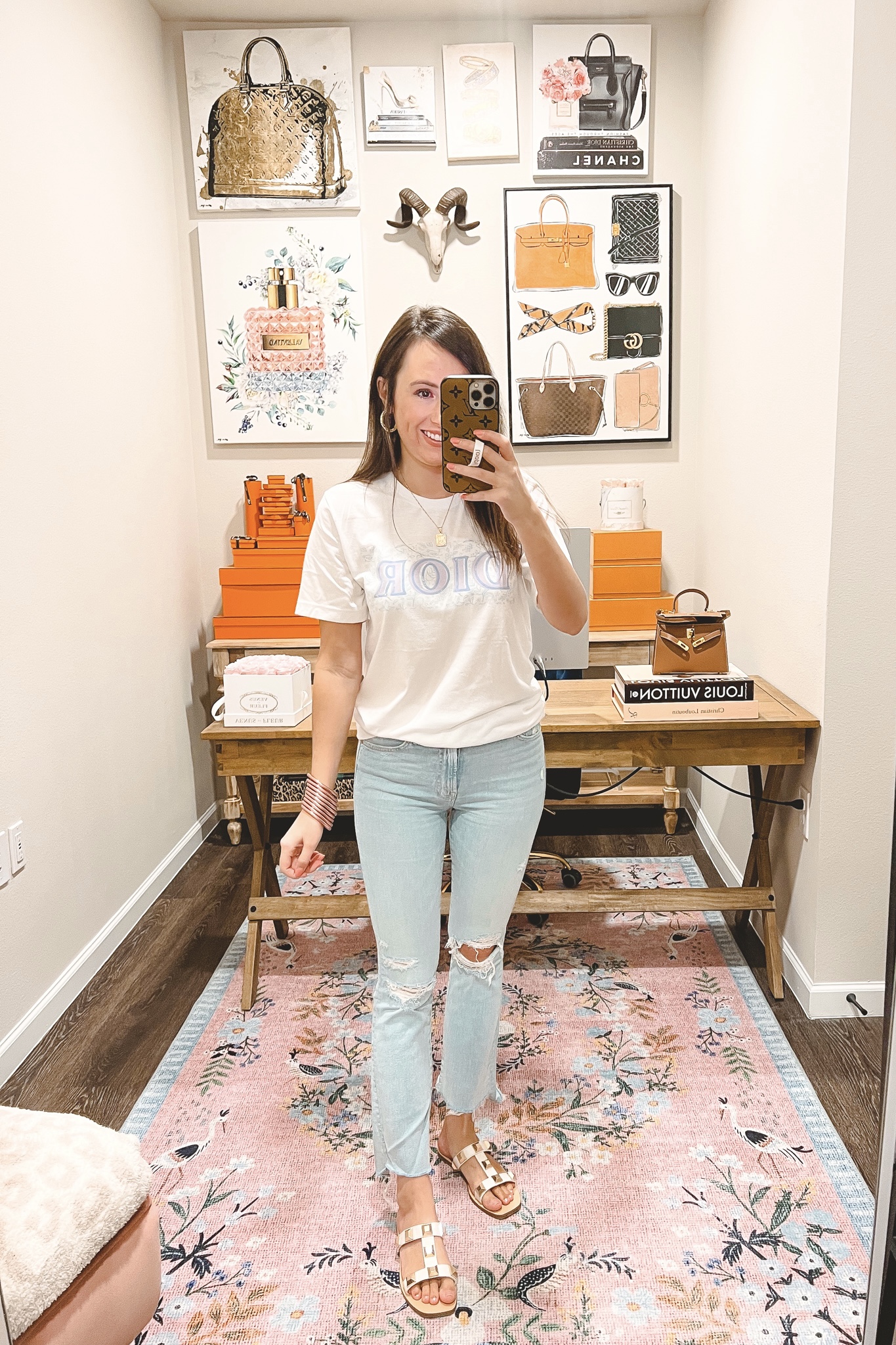 dior tee with mother insider denim