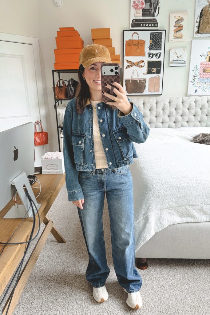 Banana republic trapeze denim jacket with dl1961 drue jeans