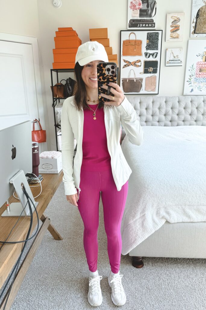 Lululemon align tank ripened raspberry with lululemon invigorate leggings ripened raspberry