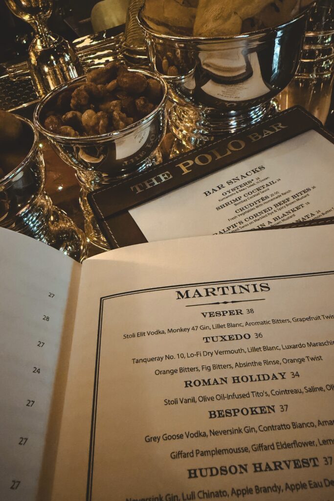 The polo bar nyc menu
