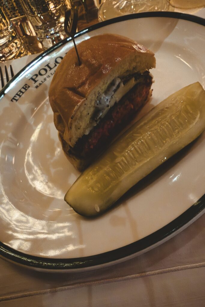 The polo bar truffle burger