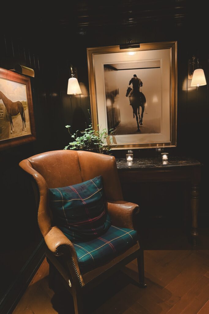 The polo bar bathroom decor