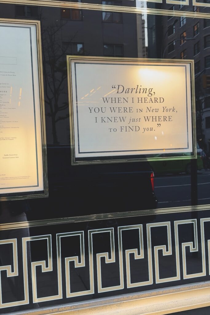 darling when I heard you were in new york i knew just where to find you