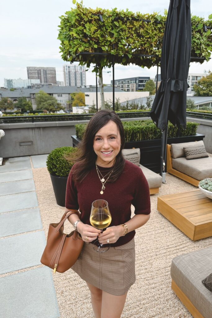 Vince burgundy short sleeve sweater with derek lam 10 crosby doris mini dress