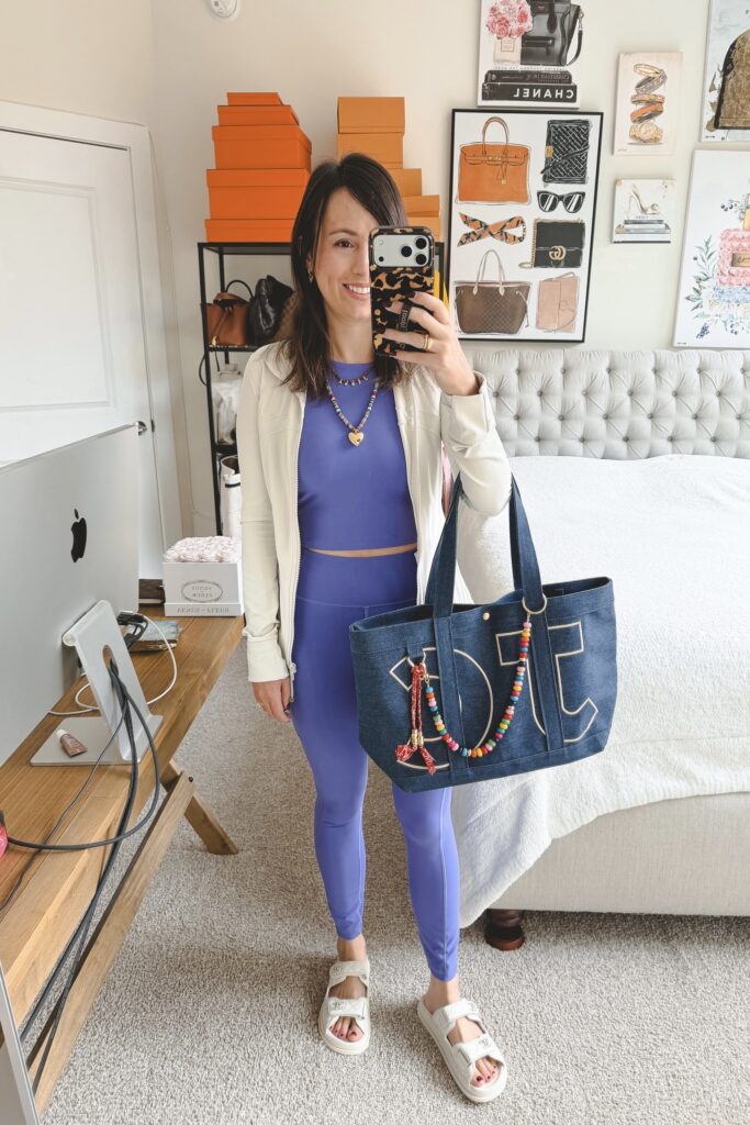 Lululemon align high neck tank in charged indigo with lululemon invigorate leggings charged indigo