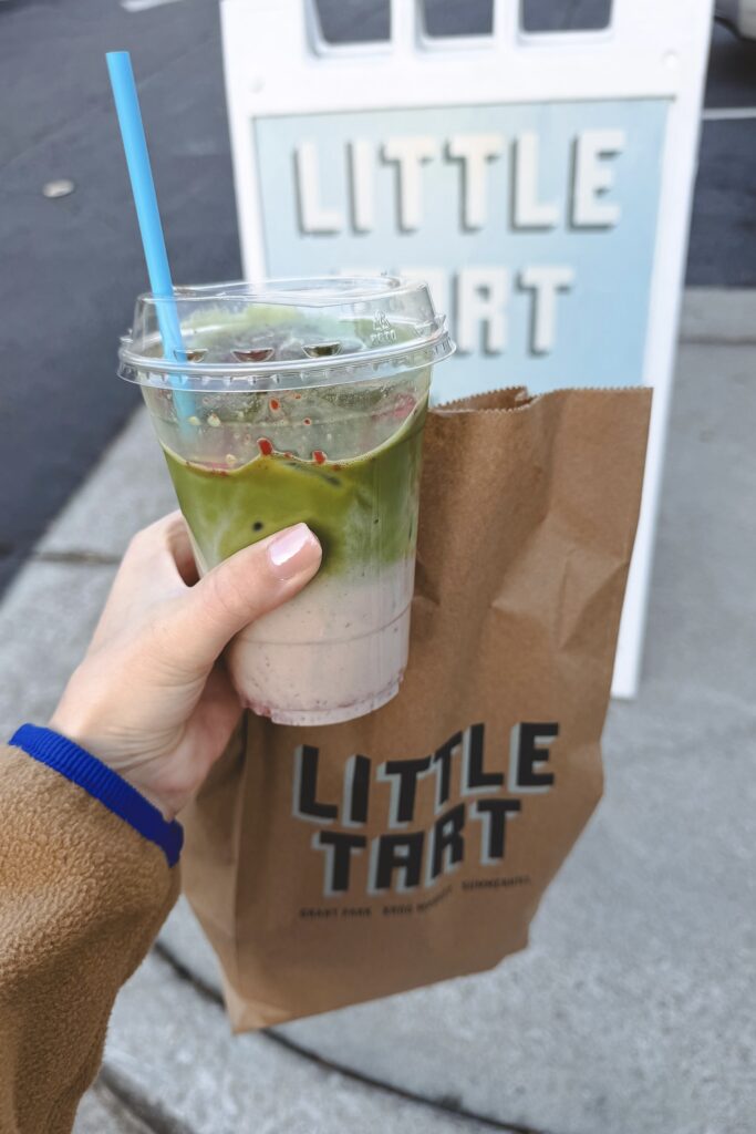 Little tart strawberry matcha